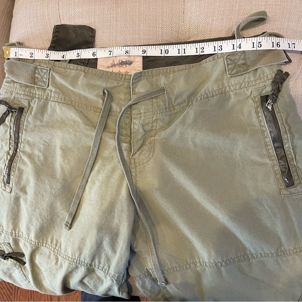 Abercrombie & Fitch Womens Pants Size S Green Low Rise Cargo Cropped Pants - Picture 13 of 16